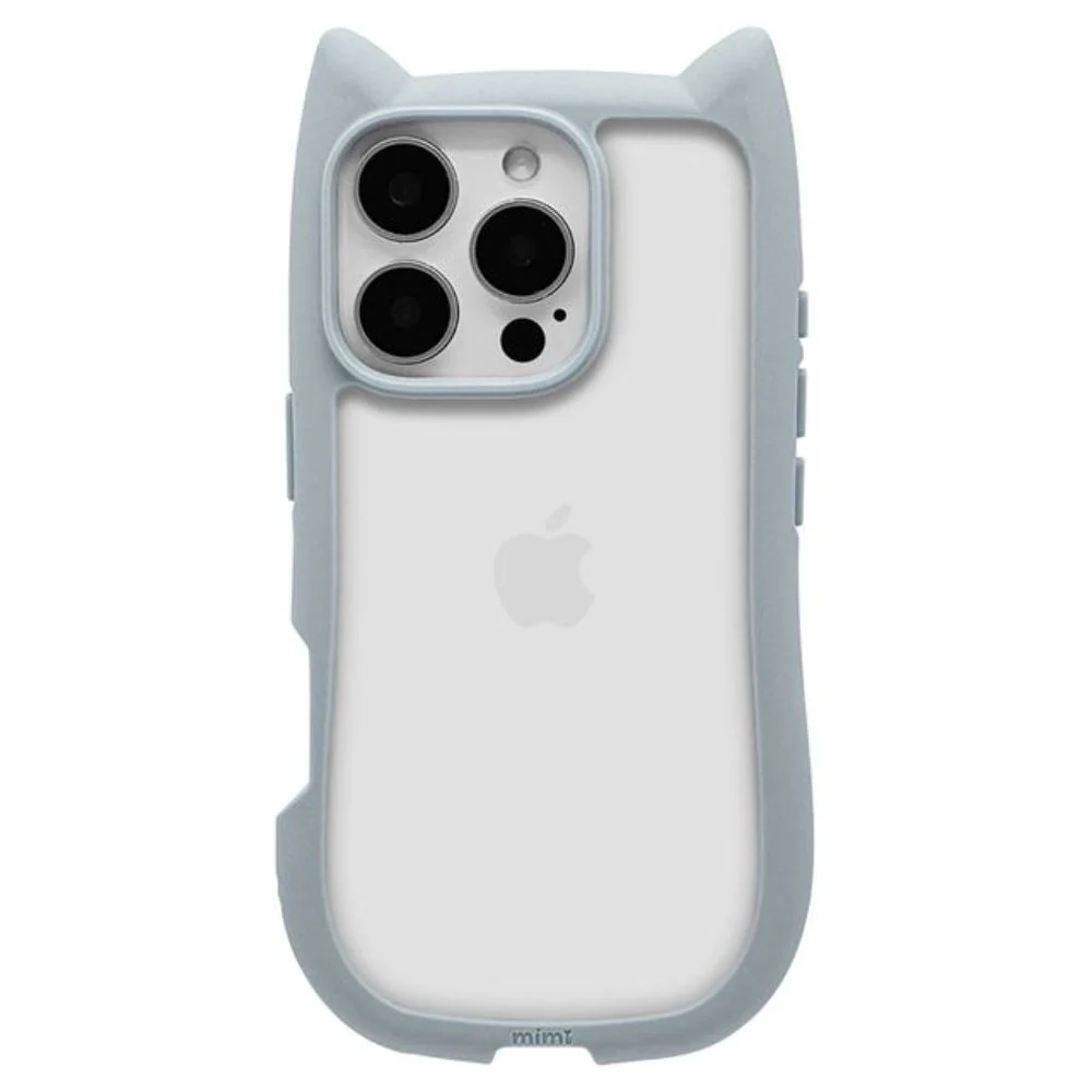 テレホンリース iPhone16Pro ケースカバー 猫耳 スモーキーブルー - Image 2
