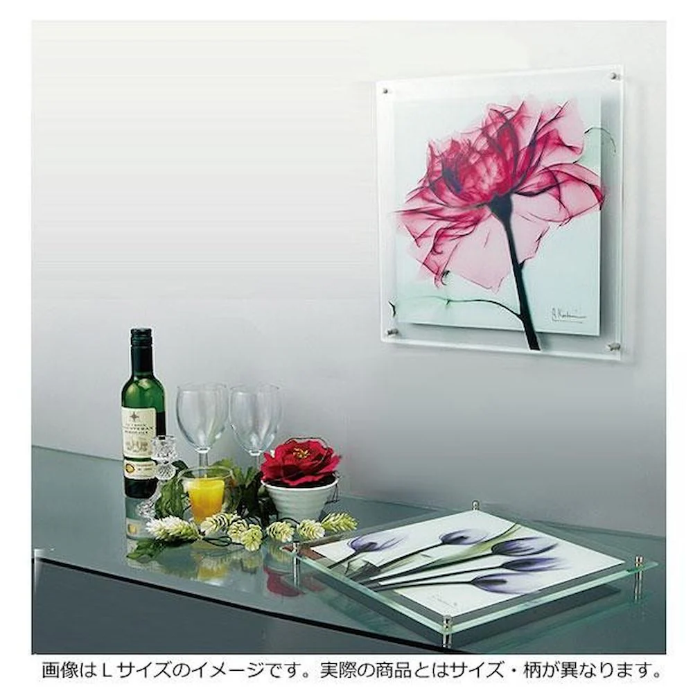 X RAY ガラス アート ティール ローズ Mサイズ 【直送品】 返品・キャンセル・他商品と同時購入は不可 - Image 3