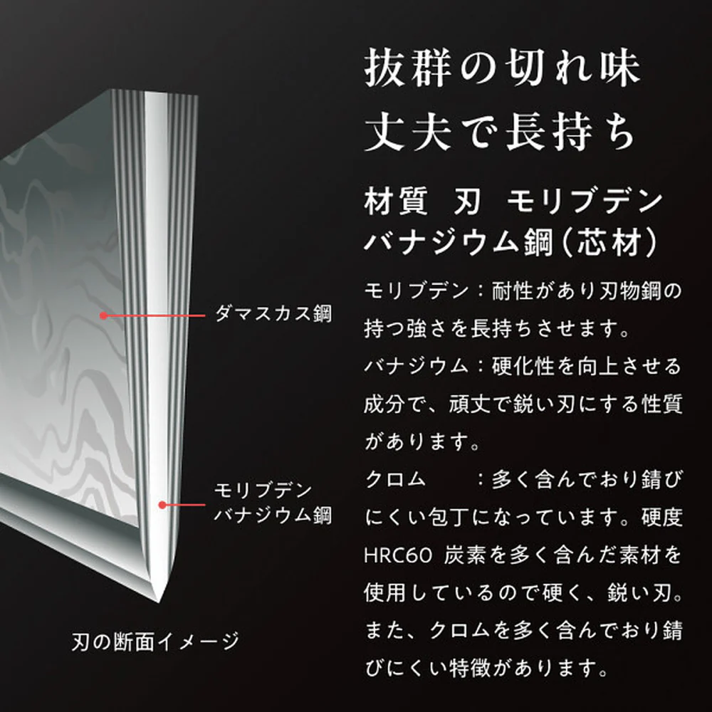 煌刃乃波 ダマスカス小包丁 【直送品】 返品・キャンセル・他商品と同時購入は不可 - Image 5