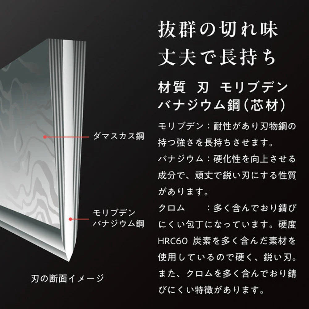 煌刃乃波 ダマスカス包丁セット 【直送品】 返品・キャンセル・他商品と同時購入は不可 - Image 5