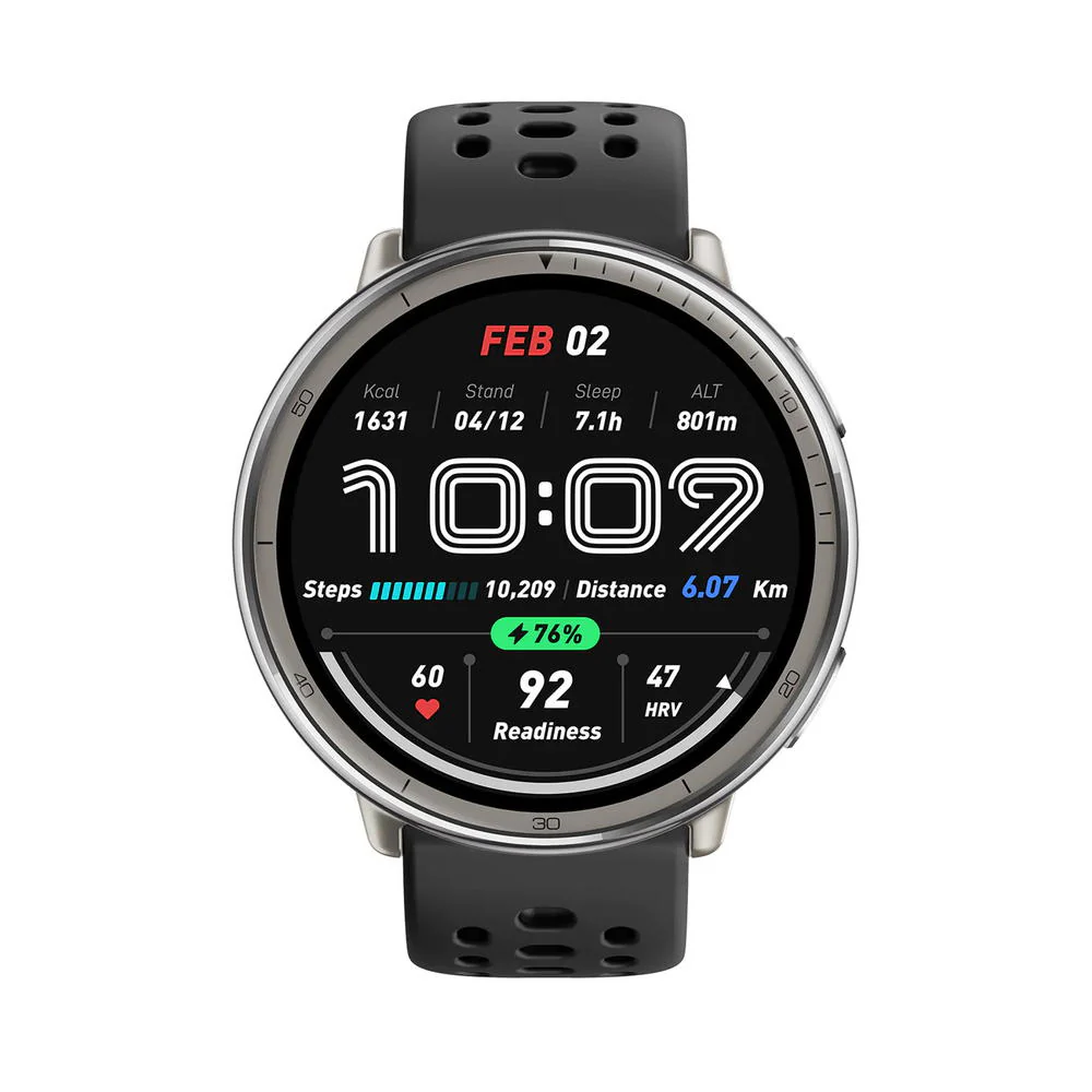 アースリボーン Amazfit Active 2 (Round) ブラックシリコン