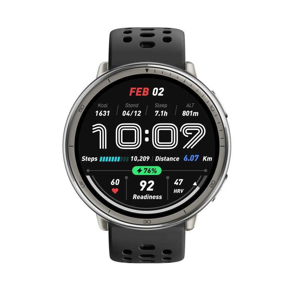アースリボーン Amazfit Active 2 (Round) ブラックシリコン - Image 4