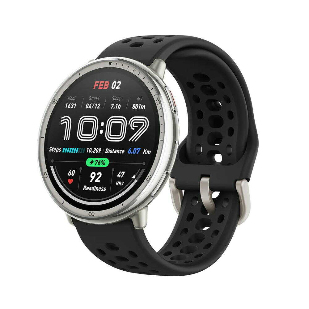 アースリボーン Amazfit Active 2 (Round) ブラックシリコン - Image 5