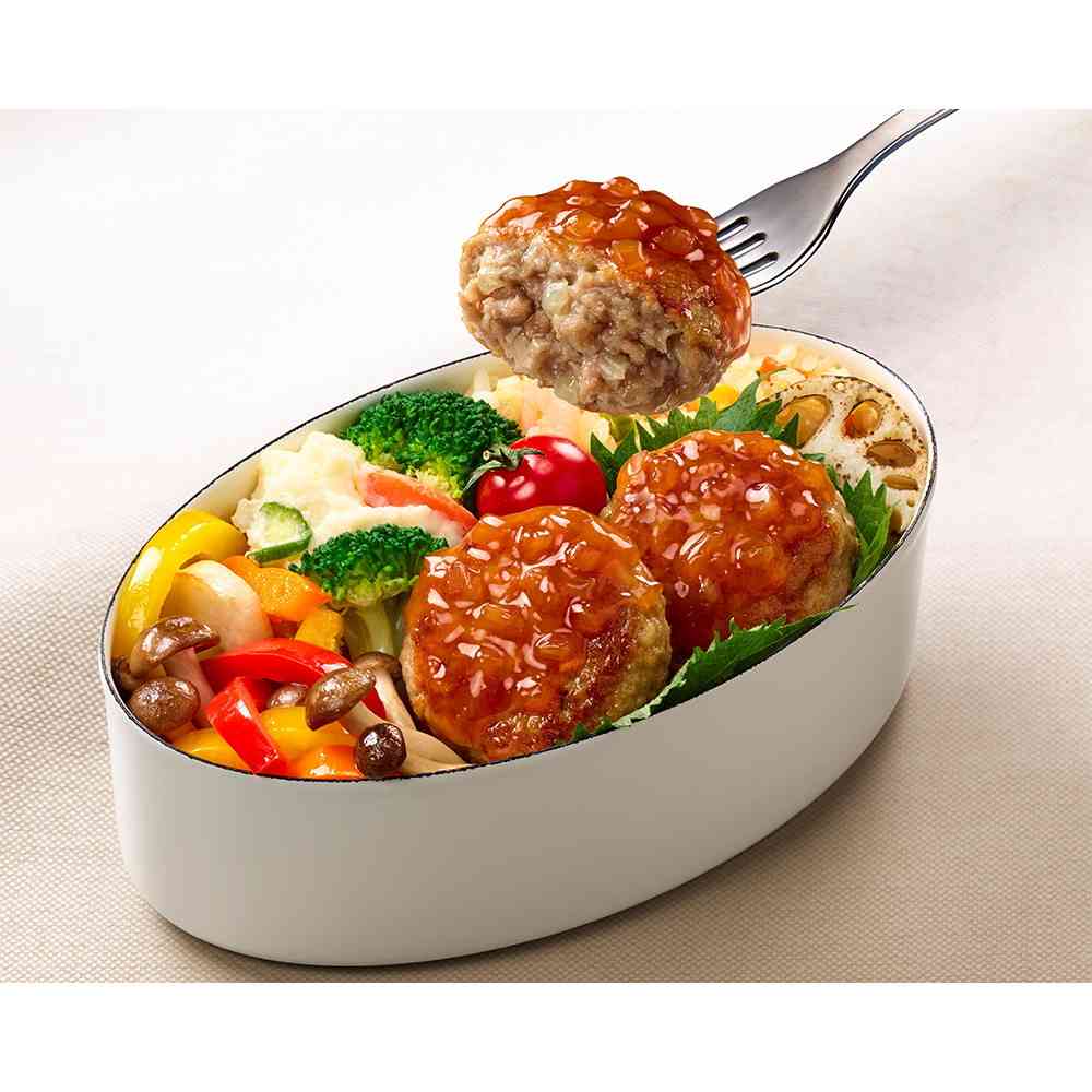 ◆味の素 洋食亭ハンバーグ 自家製和風玉葱ソース ミニサイズ4個×12袋【直送品・クール便】 返品・キャンセル・他商品と同時購入は不可 - Image 3