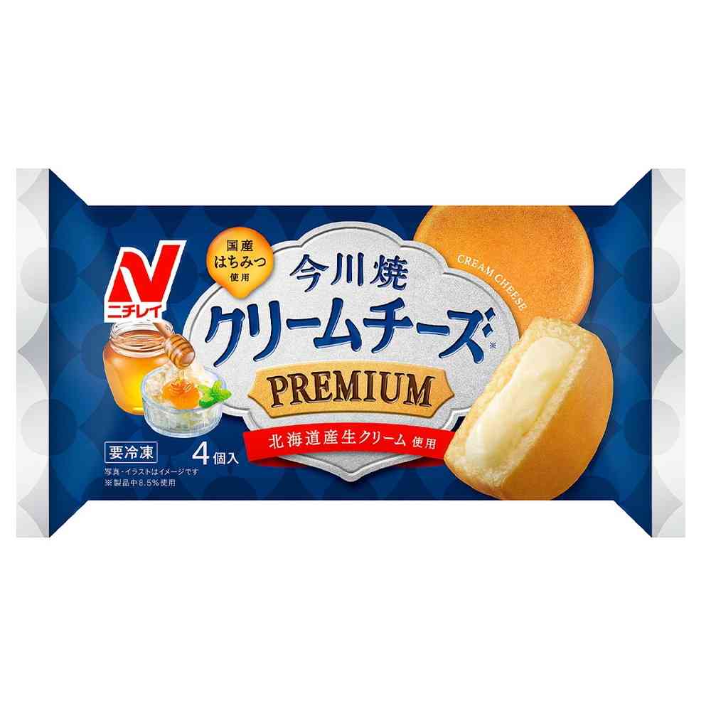 ◆ニチレイ 今川焼(クリームチーズ プレミアム)4個入×12袋【直送品・クール便】 返品・キャンセル・他商品と同時購入は不可